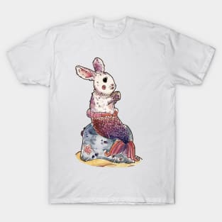 Merbunny Sipping Tea T-Shirt